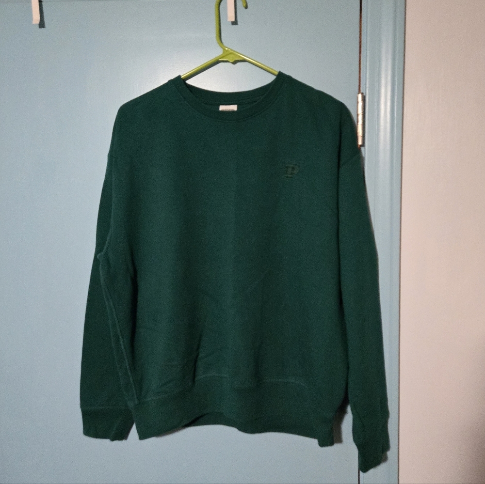 PINK Victoria's Secret Men's Forest Green Crewneck Sweatshirt